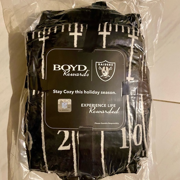 Raiders ~ Boyd Gaming : soft pillow and blanket set , Brand New but no tags - Picture 1 of 3